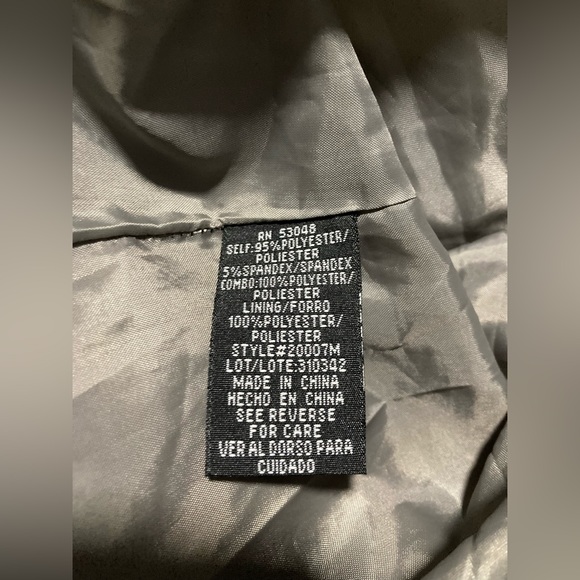 Nightway Black Gray Rosette Pattern Plunging Neckline Empire Dress Size 10 - Picture 10 of 11